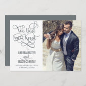 Precious Knot Wedding Announcement - White Kaart (Voorkant / Achterkant)