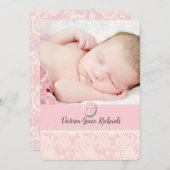 Precious Lace Religious Photo Invitation Kaart (Voorkant / Achterkant)