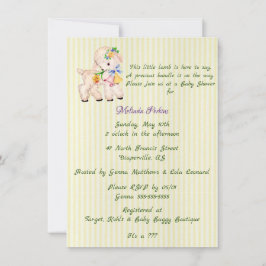 Precious Little Lamb Baby shower Invitation Aankondiging
