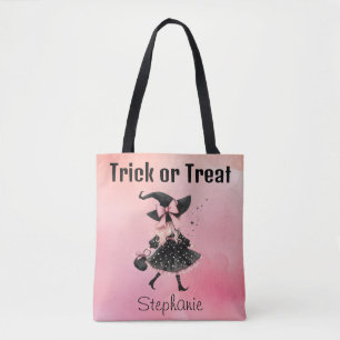 Precious Little Witch Halloween Trick or treat Tote Bag