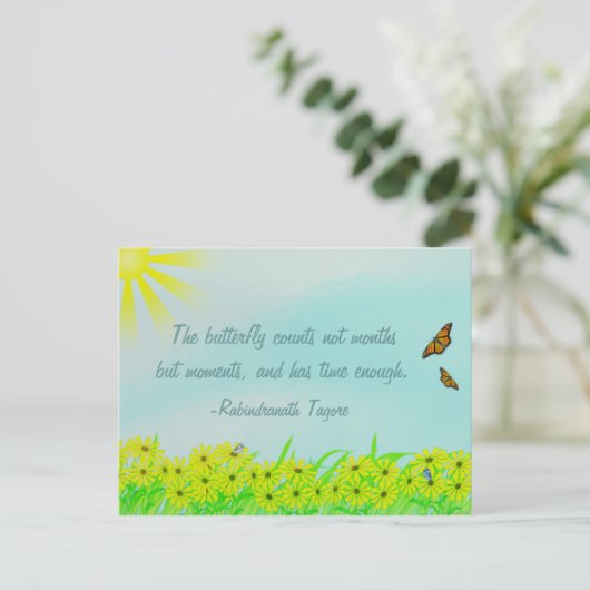 Precious Moments Vlinders Quote Briefkaart (Staand voorkant)