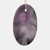 Precious Owl Angel Keramisch Ornament (Rechts)