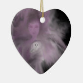 Precious Owl Angel Keramisch Ornament (Rechts)