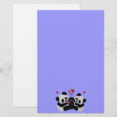 Precious Panda Hearts Briefpapier (Voorkant / Achterkant)