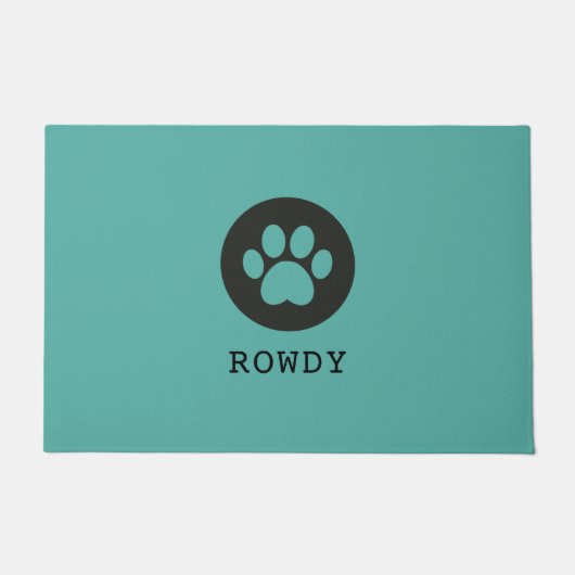 Precious Pawcels logo Aanpasbare voedselmat Deurmat (Voorkant)