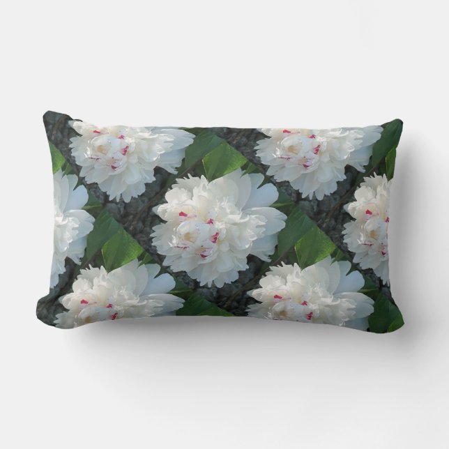 Precious Peony Lumbar Pillow Kussen (Voorkant)