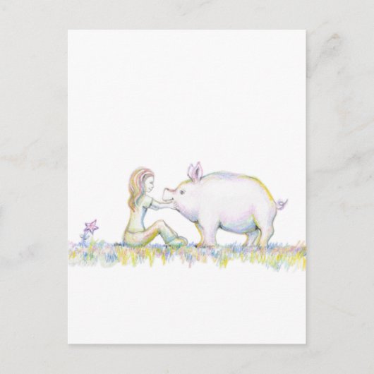 Precious Pig Briefkaart (Voorkant)