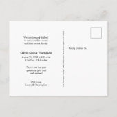 "Precious Pink: Baby Meisje Geboorte Aankondiging  (Achterkant)