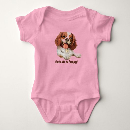 Precious Puppy Baby One-Piece Jumper Bodysuit (Voorkant)
