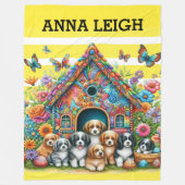 Precious Pups Fleece Deken (Voorkant)