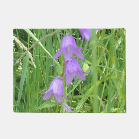 Precious Purple Bell Flowers Doormat Deurmat (Voorkant)