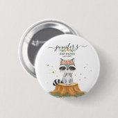 Precious Raccoon Wildlife Baby Show Ronde Button 5,7 Cm (Voorkant /achterkant)
