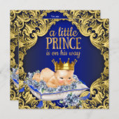 Precious Royal Prince Baby shower Kaart (Voorkant / Achterkant)