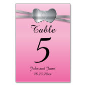 Precious Roze en Zilveren Bruiloft Liefde Harten Kaart (Voorkant)