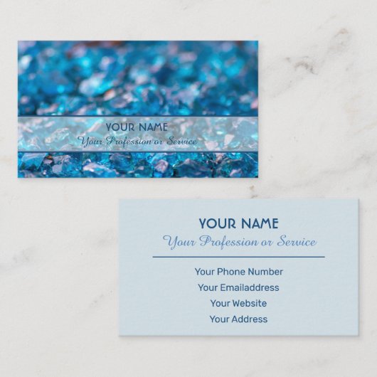 Precious saphire gems business card visitekaartje (Voorkant / Achterkant)