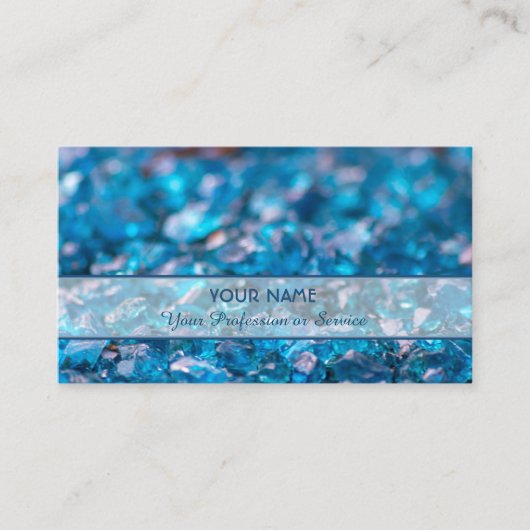 Precious saphire gems business card visitekaartje (Voorkant)