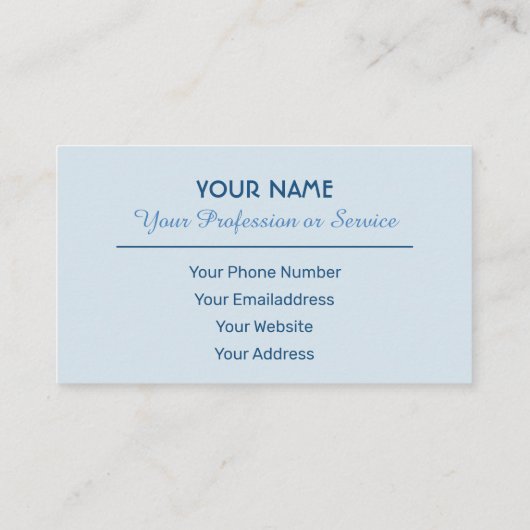 Precious saphire gems business card visitekaartje (Achterkant)