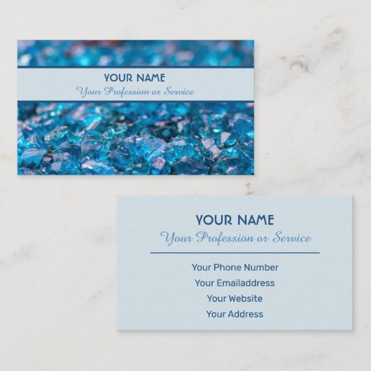 Precious saphire gems business card visitekaartje (Voorkant / Achterkant)