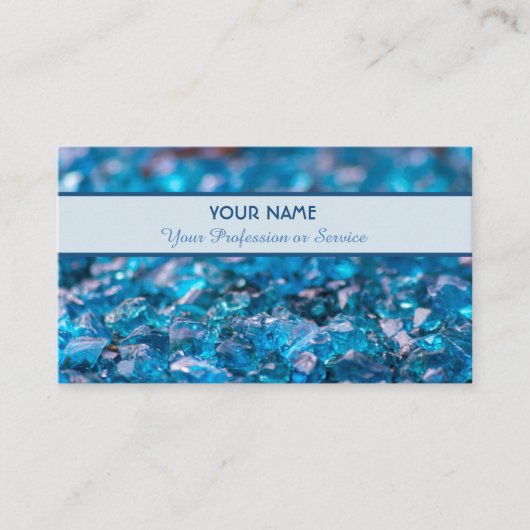 Precious saphire gems business card visitekaartje (Voorkant)