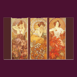 Precious Stones - Alphonse Mucha Rechthoekige Sticker