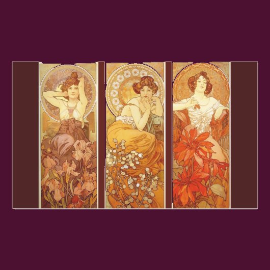 Precious Stones - Alphonse Mucha Rechthoekige Sticker