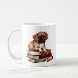 Precious Sweet Puppy met boeken Koffiemok