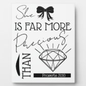 Precious Than Jewels Bible Verse Proverbs 31:10 Fotoplaat (Voorkant)
