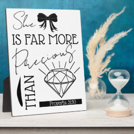 Precious Than Jewels Bible Verse Proverbs 31:10 Fotoplaat