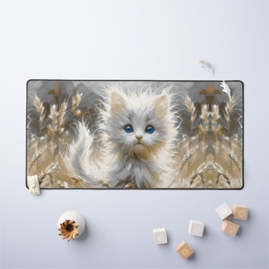 Precious White Kitten Bureaumat (Kindertafel)