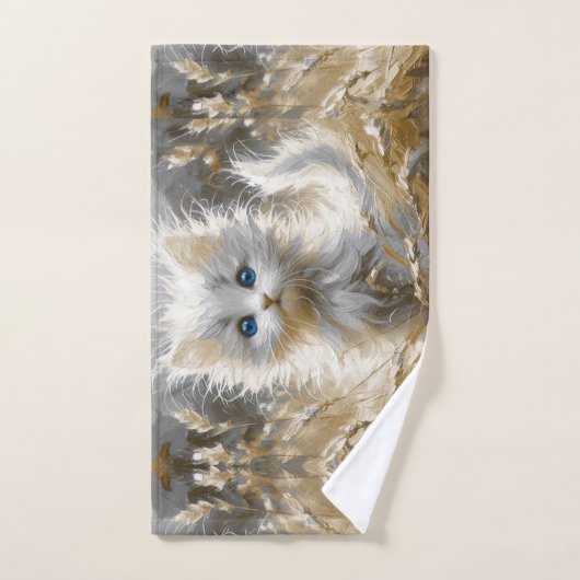 Precious White Kitten Handdoek (Handdoek)