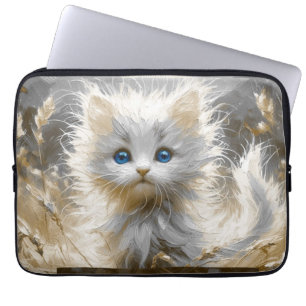 Precious White Kitten Laptop Sleeve