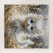 Precious White Kitten Legpuzzel (Horizontaal)
