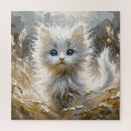 Precious White Kitten Legpuzzel (Verticaal)