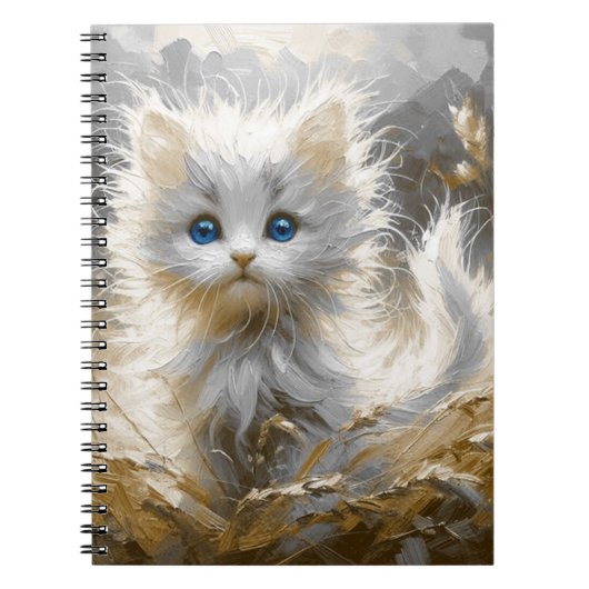 Precious White Kitten Notitieboek (Voorkant)