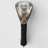 Precious White Kitten Persoonlijke tekst Golfheadcover (Voorkant)