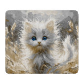 Precious White Kitten Snijplank (Voorkant)