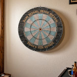 precisie-dartboard dartbord<br><div class="desc">Verhoog je spel met het Precision Dartboard, de perfecte mix van klassiek design en moderne functionaliteiten voor zowel doorgewinterde spelers als beginners. Dit dartboard is vervaardigd uit hoogwaardige materialen en heeft een esthetiek met een verweerde houtnerfafwerking die een vleugje rustieke charme toevoegt aan elke speelkamer. De motivatie zinsnede "Aim High,...</div>