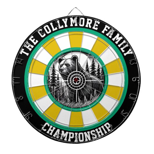 Precisie Grizzly Forest Target Art Dartbord (Voorkant)