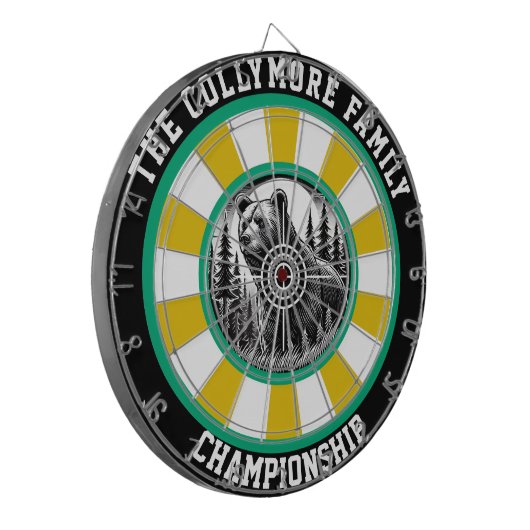 Precisie Grizzly Forest Target Art Dartbord (Voorkant Links)