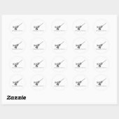 Precisie in elke worp ronde sticker (Vel)