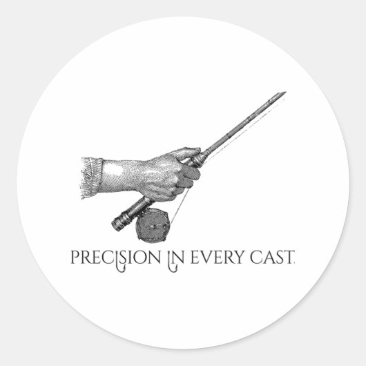 Precisie in elke worp ronde sticker (Voorkant)