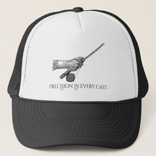 Precisie in elke worp trucker pet (Voorkant)