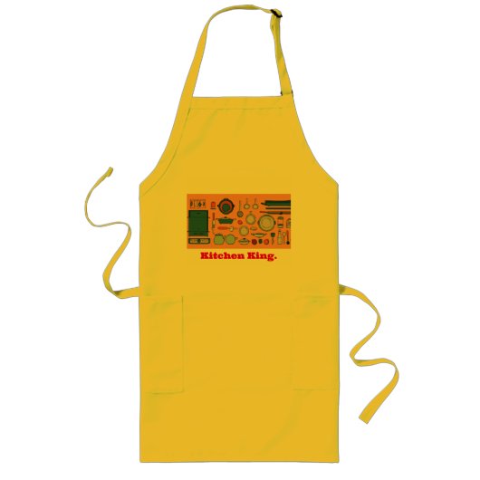 "Precisie koken: Knolling Temperature Schort" Lang Schort (Voorkant)