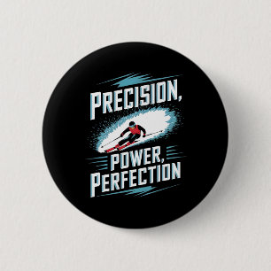 Precisie Kracht Perfectie Alpineskiën Ronde Button 5,7 Cm