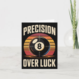 Precisie over geluk 8 Ball Biljart Retro Kaart