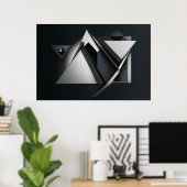 Precisie-overlays van polygonen poster (Thuiskantoor)