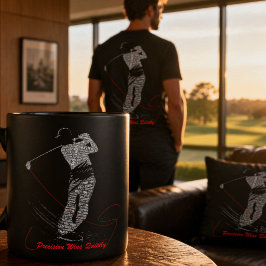 Precisie Wint Stilletjes Golf Woordkunst Koffiemok