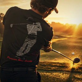Precisie Wint Stilletjes Golf Woordkunst T-shirt