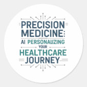Precision Medicine – AI personaliseert de gezondhe Ronde Sticker (Voorkant)