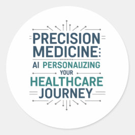 Precision Medicine – AI personaliseert de gezondhe Ronde Sticker
